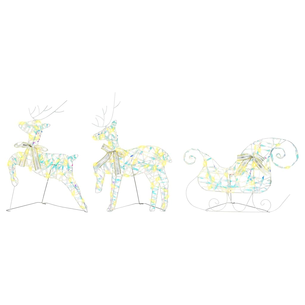 LED Reindeer 5 Pcs. 40 LEDs Multicolor 42 X 15 X 64 Cm PET
