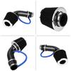 76mm 3 Inch Universal Car Cold Air Intake Filter Aluminum Induction Hose Pipe Kit Blue