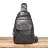 Leather Shoulder Bag, New Top Layer Cowhide Crossbody Bag, Casual Chest Bag, Men's Portable Multifunctional Bag