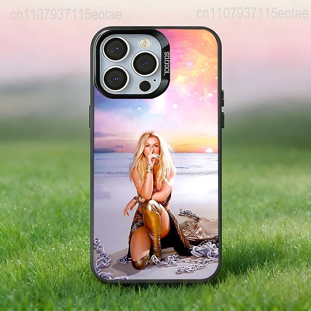 B-Britney SINGER S-Spears  Phone Case For iPhone 17,16,15,14,13,12,11,Pro,Max,Plus,E,Air,Mini Black Tpu IMD Cover