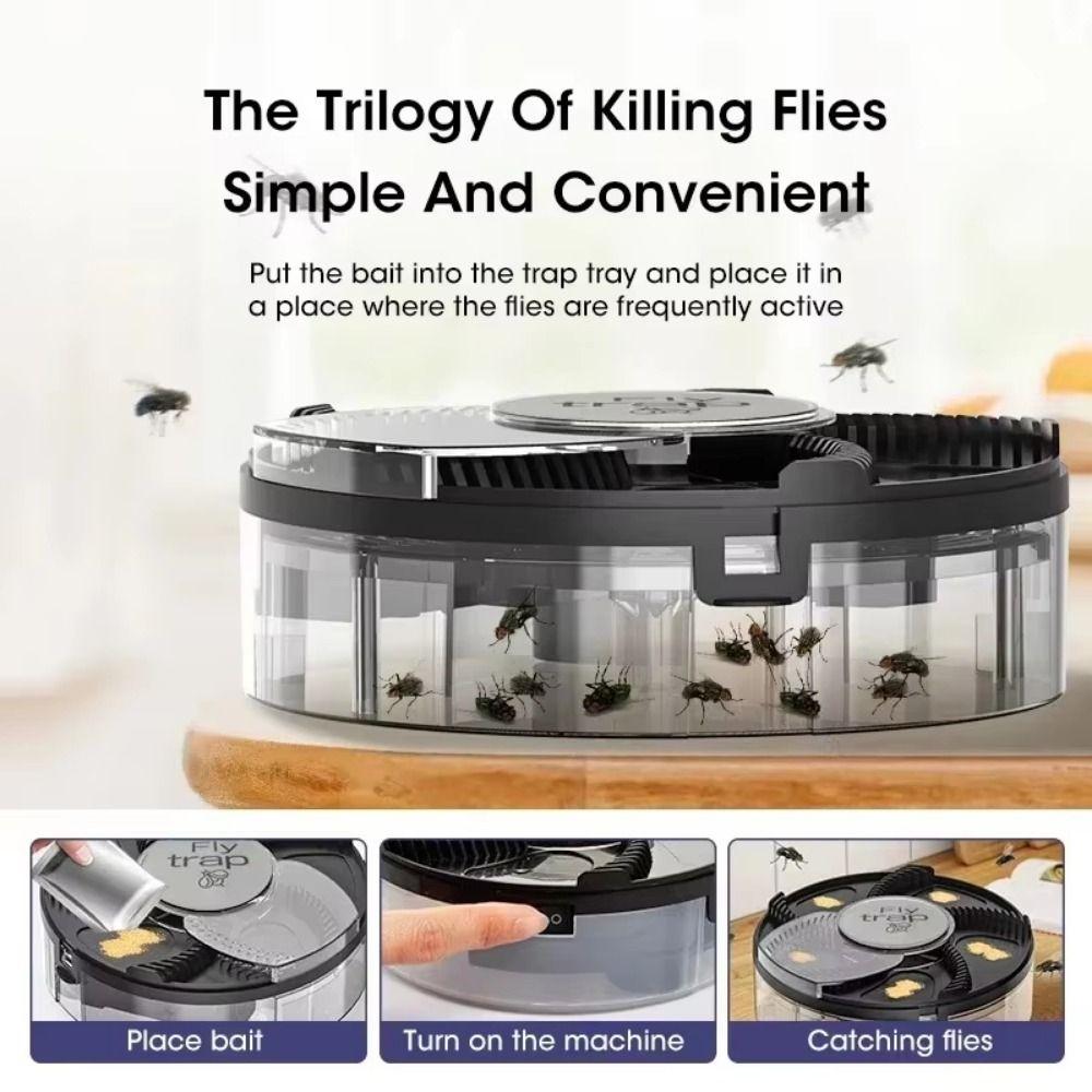 Portable Automatic Fly Traps Non-Toxic Electric Flies Killer Fly Trap Device  Summer