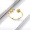 French Vacation Style Creative Design Ring, Women's Starfish Shell Adjustable Tail Rings