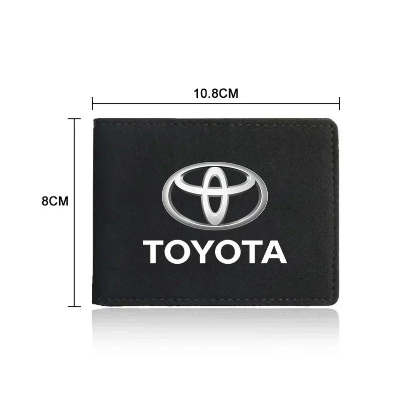 1Pcs Car Emblem Driver License Cover ID Credit Card Holder For Toyota C-hr Prado Rav4 Yaris Hilux Prius Avensis Corolla Camry