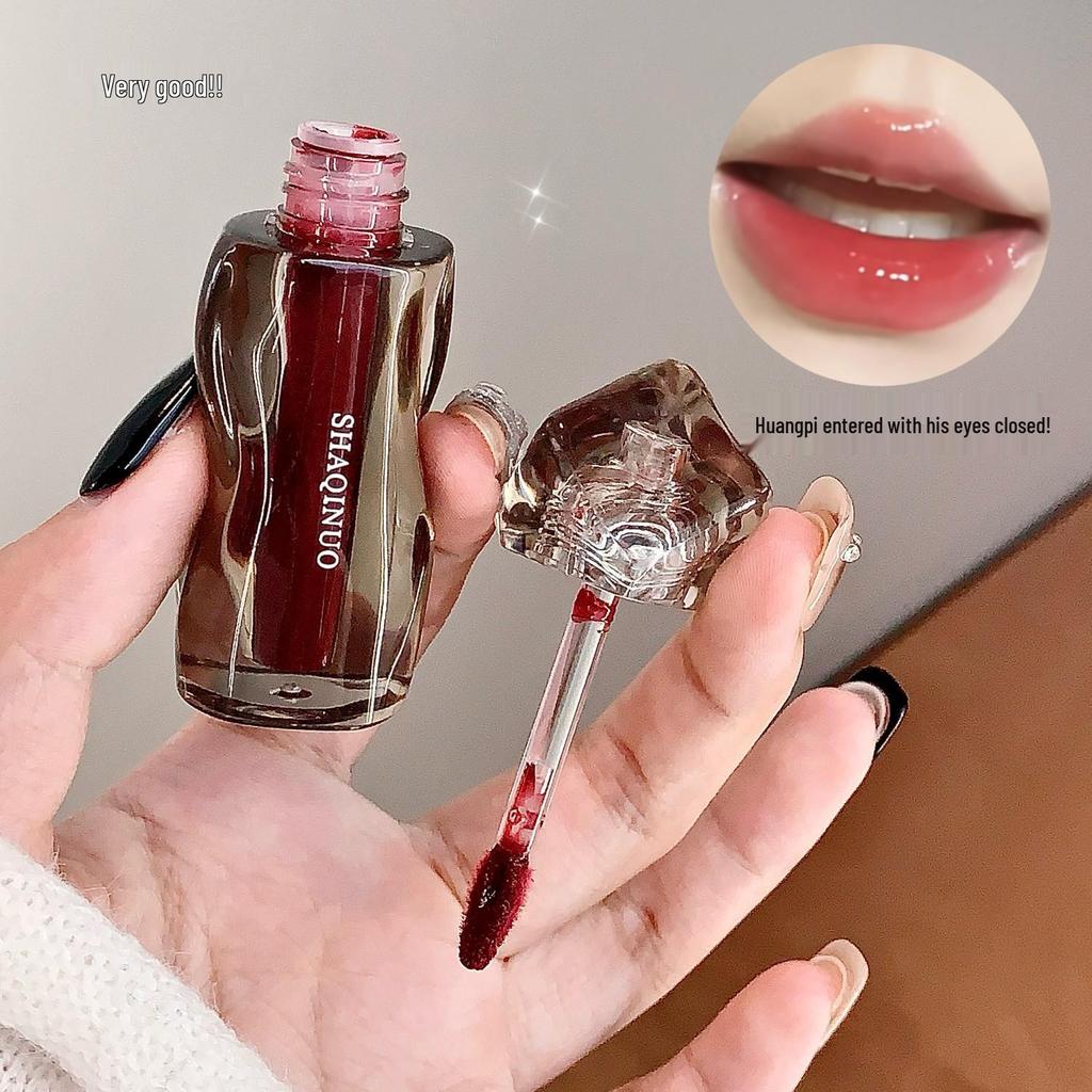 Shakino Glänzender Feuchtigkeitsspendender Lipgloss: Antihaftbeschichtet, Langanhaltend, Farbintensiv, Lässt die Lippen voller wirken.