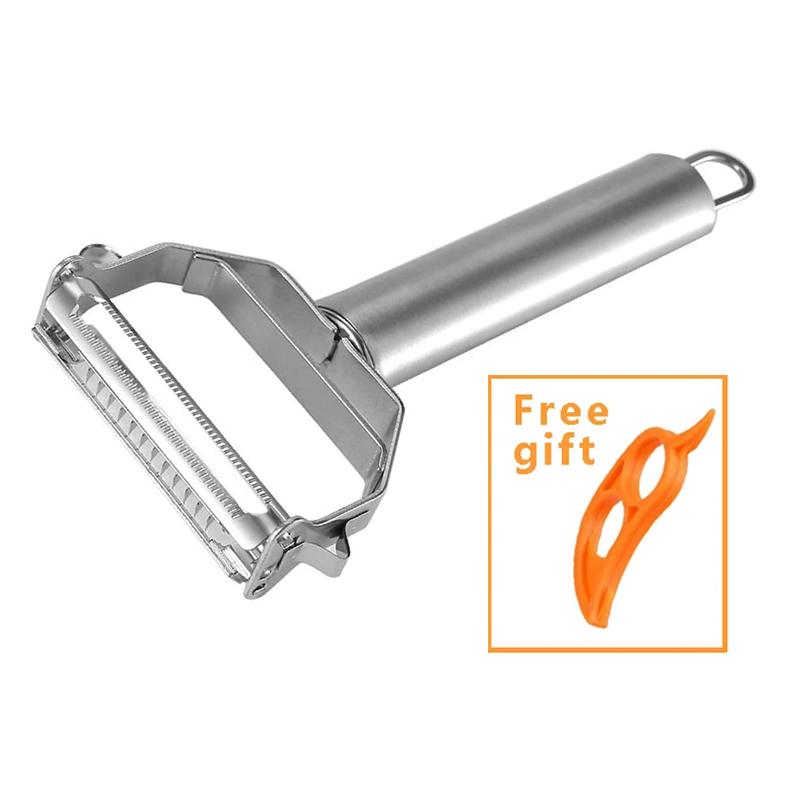 Stainless Steel Vegetable Peeler Double-Sided Blade Carrot Slicer Cucumber Fruit Remover Multi-function Potato Grater Accessory