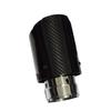 Universal 60mm-89mm Glossy Carbon Fiber Exhaust Pipe Auto Styling Modification Muffler Straight Edge