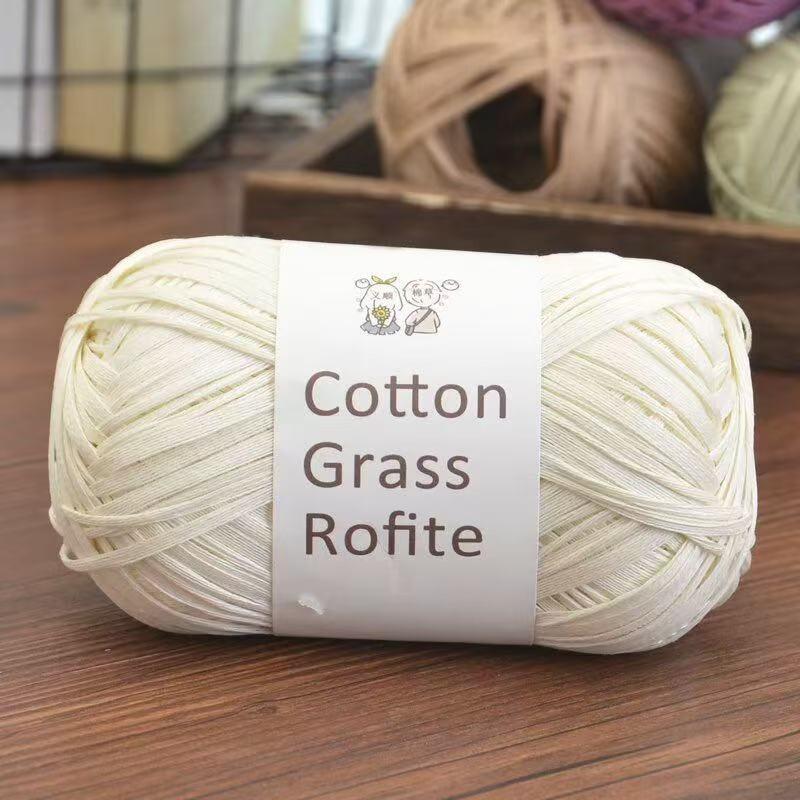 Handmade Cotton and Raffia DIY Yarn Pack for Weaving Bags & Hats