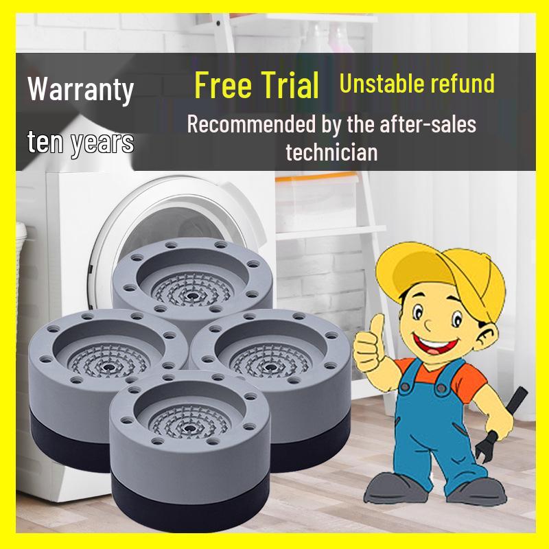Anti-slip Heightening Pads for Washing Machines, Refrigerators, and Furniture - Shock Absorption & Waterproof Mats