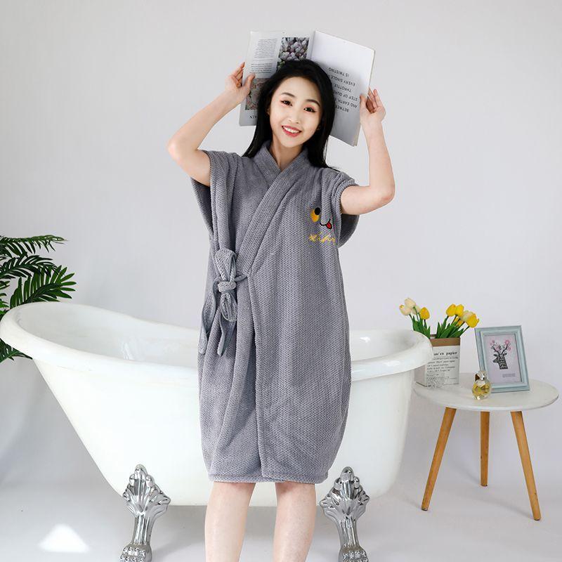Womens Bath Towels Wearable Fast Drying Bathing Beach Spa Bathrobes Wash Clothing, Shower Bath
