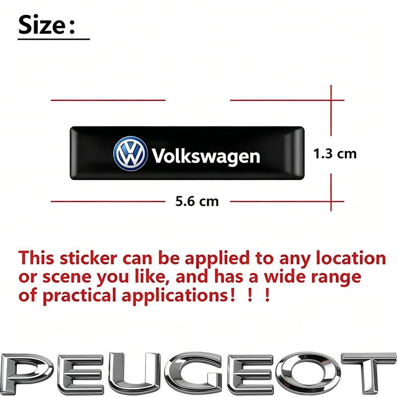 For Volkswagen iro23D Epoxy Car Interior Exterior Decoration Sticker For VW GTI Polo Golf Passat B6B7 Tiguan Arteon CC Taigo Caddy Jetta Tire Valve