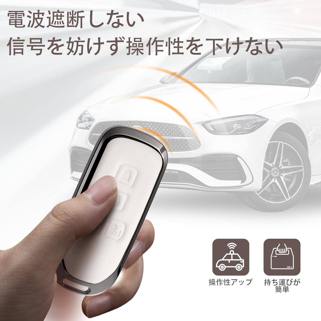 [PIMOHI] NBOX Key Case Metal Genuine Leather Compatible with Honda