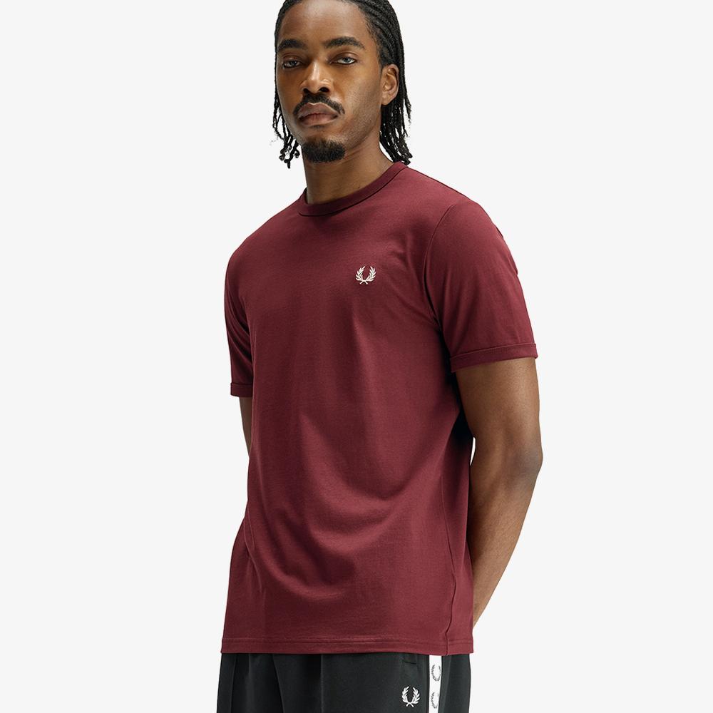 Fred Perry [Sport] Ringer T-Shirt - Oxblood Afpm2613519-K22