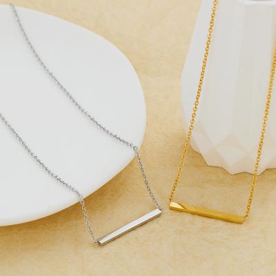 European And American Simple Wild Temperament Long Strip Pendant Necklace Girl