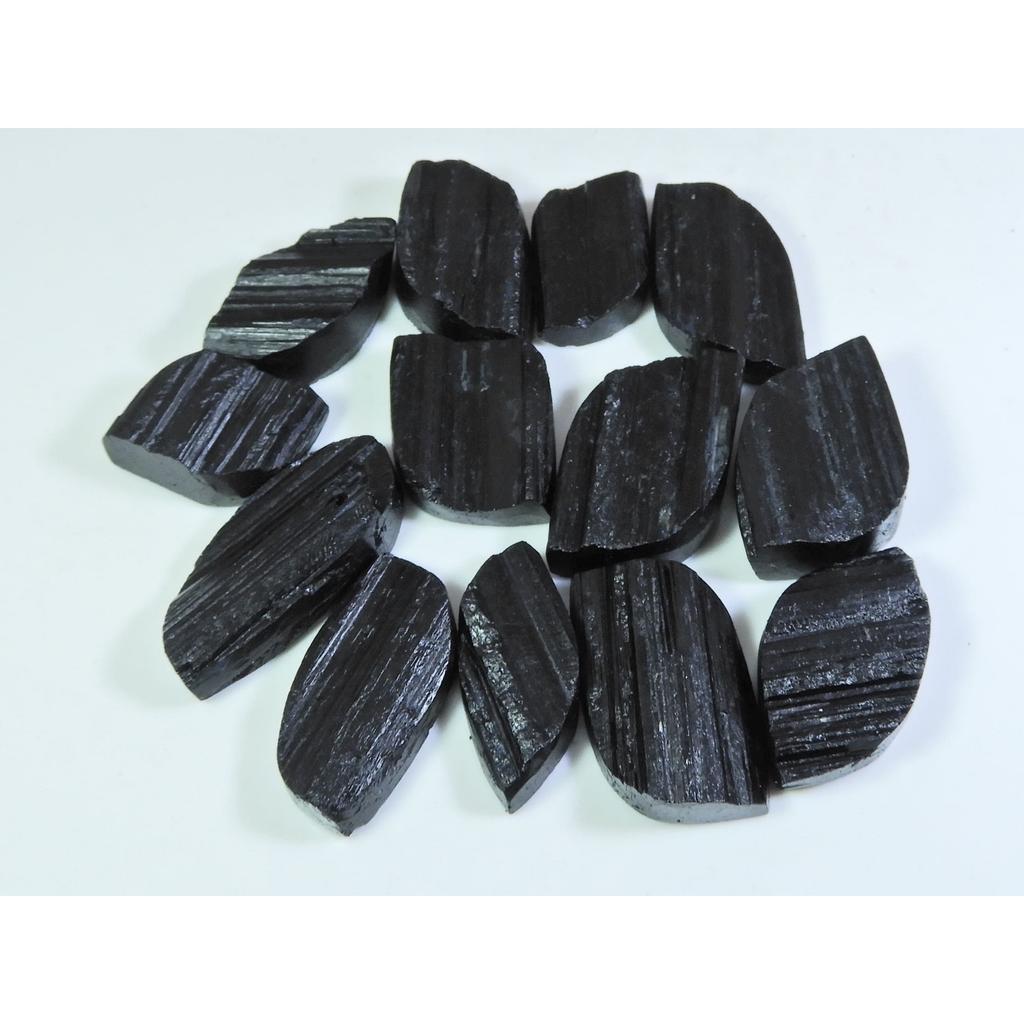 459Cts. Natural Black Tourmaline Fancy Cabochon Loose Gemstone 13 Pcs Lot C-356