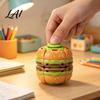 Drücken zum Drehen Burger Spielzeug Hamburger Fidget Spinner Stressabbau Spielzeug Kompakt Ablenker Dekompression Drehende Kugel Schreibtisch für Büro Zuhause Reise