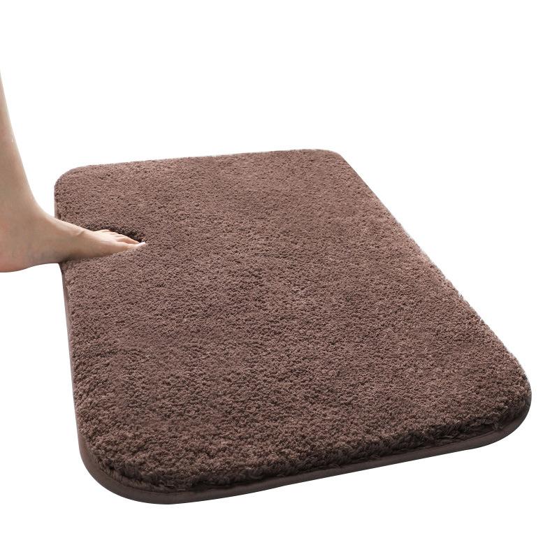 Machine Washable Durable Toilet Mat Thickened Bathroom Carpet Long Hair Carpet Water Absorbtion Anti Slip Bathroom Mat
