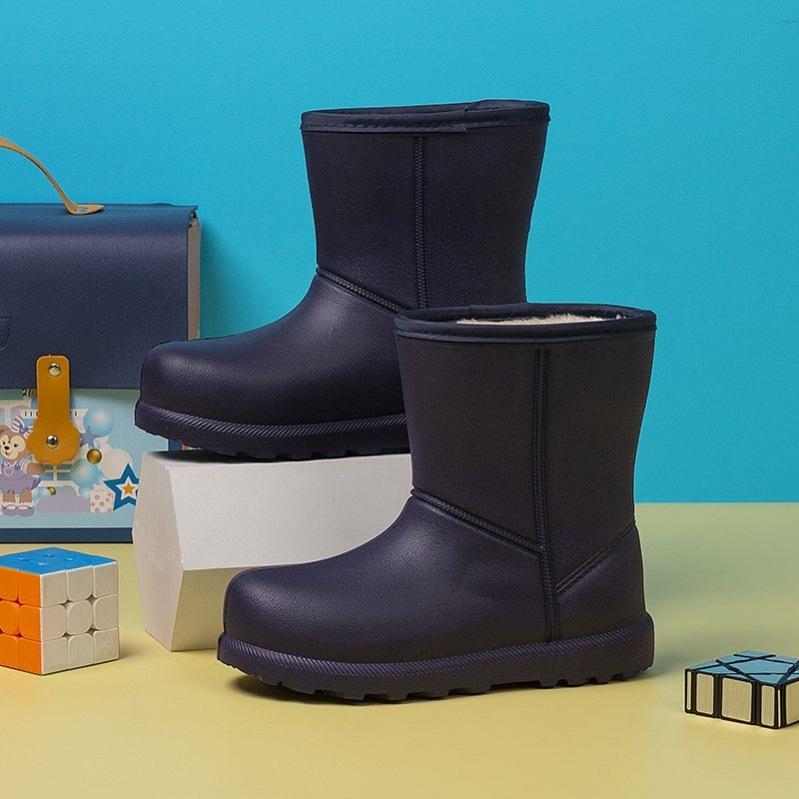 Winter warme Outdoor wasserdichte Schneestiefel Damen- und Herren-Kurzstiefel rutschfeste flachsohlige mittelhohe Stiefel verdickte Samt-Baumwollschuhe Baumwolle.