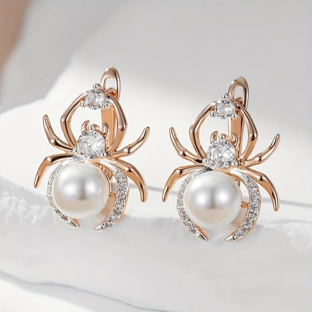 Gold Color Simulated Pearl Earrings Imitation Pearl Vintage Retro Jewelry For Women