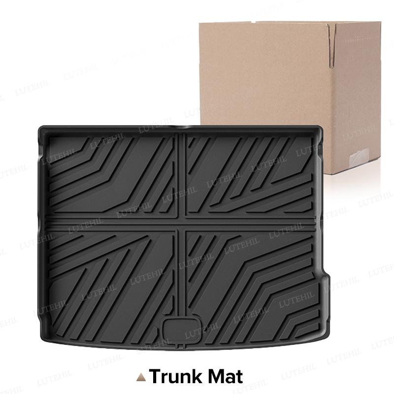 LUTEHIL All-Weather TPE Floor Mat Trunk Mat For Hyundai KONA Electric 2023-2024 Carpet Cover Automotive Interior Accessories