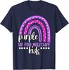 Purple Up For Military Kids Rainbow Military Child Unisex T-Shirt
