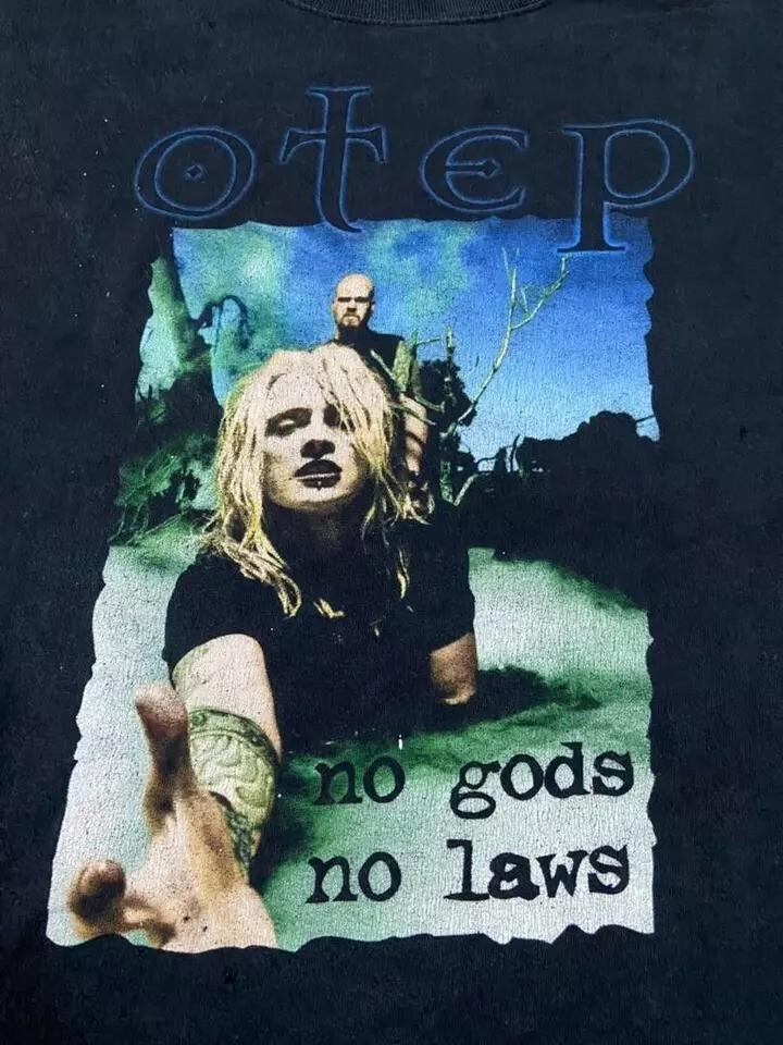 Otep Band Черная футболка Хлопок Полная Унисекс Унисекс футболка L
