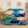 Monopoly Dollar Rich Game Cartoon Flannel Blanket Soft Warm Throw Blanket for Bedroom Living Room Bed Travel Camping Picnic