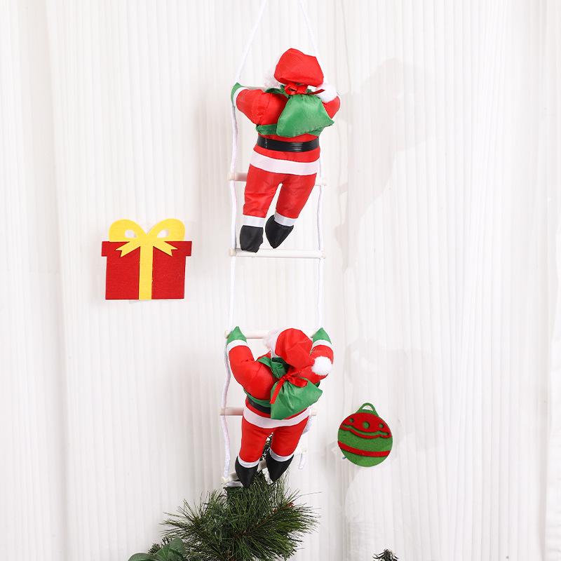 Climbing Ladder Santa Claus Climbing Rope Multi-person Ladder Christmas Toy Gift Decorative Ornament Scene Decoration Polyester