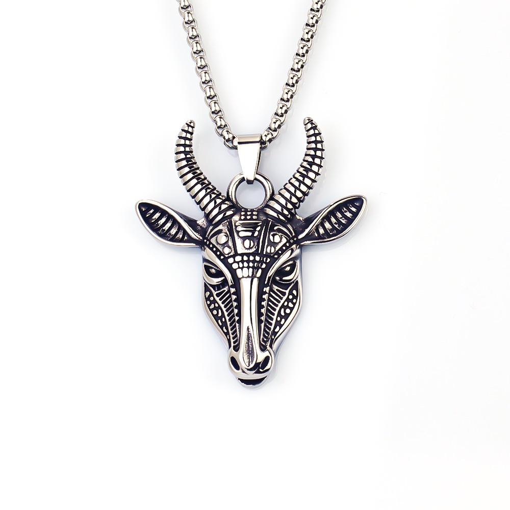 Hip Hop Chinese Dragon Embossed Round Pendant Necklace for Men and Women - Titanium Stainless Steel.
