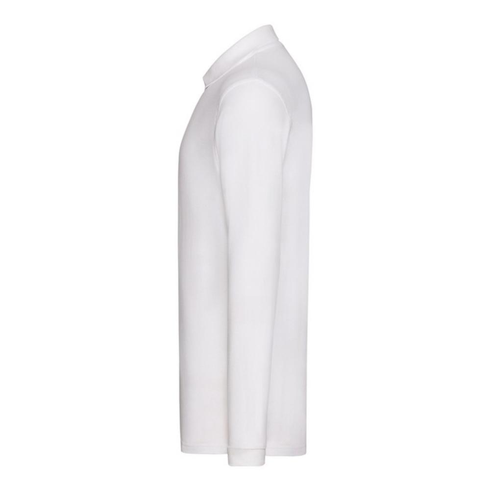 FRUIT OF THE LOOM Mens Cotton Pique Long-Sleeved Polo Shirt