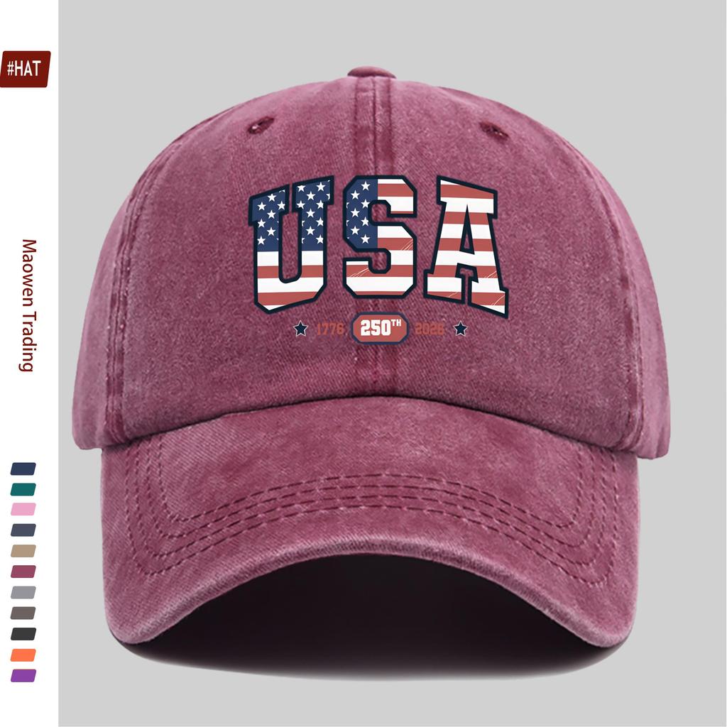 pc th Anniversary of the Founding of the United States  Patriotic Pattern Printed Baseball Cap Patriot Independenc