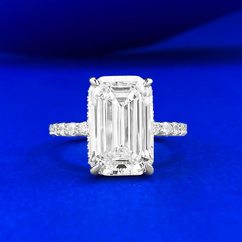 

Simulation Emerald Cut 9 * 14Mm Rectangular Ring Ring No. 9
