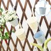 Garden Supplies Metal Hanging Flower Pots with Hooks Drainable Hanging Planter Wall Mounted Wall Hanging Basket Wall Fence