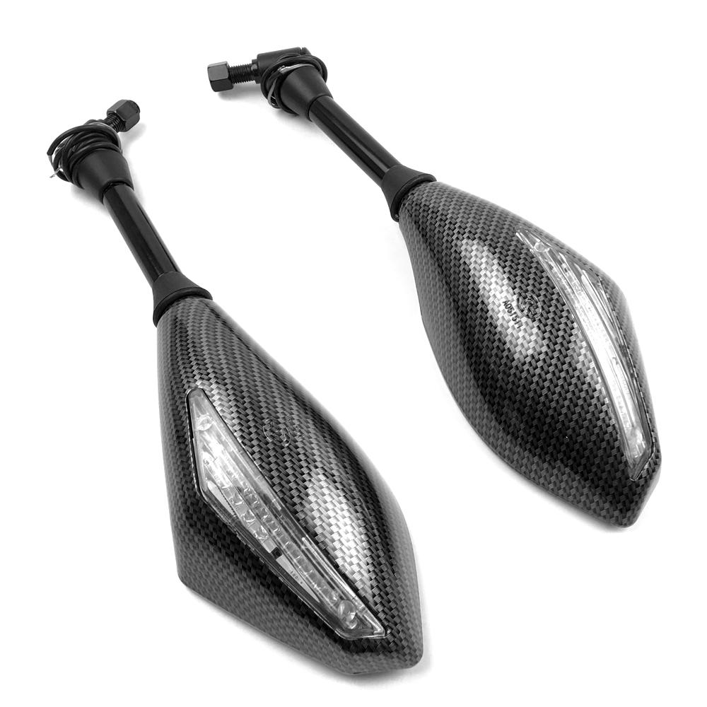 1 set LED Blinkers Sidobackspeglar Blinkersindikator Backspegel Motorcykel För Honda Suzuki Kawasaki Ducati Yamaha