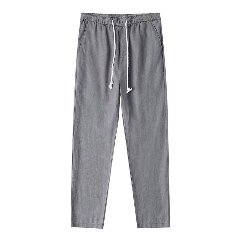 Men's High-Quality Summer Linen Pants - Thin, Loose, Straight-Leg Cotton Ramie Casual Trousers