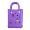 Mini EVA Handbags With Hole Handmade DIY Hole Paste Bag Cartoon Pattern Handbags  Vacation