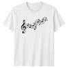Musical Notes Treble Clef Graphic Tee Mens T-Shirt Ladies Top Unisex