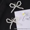 Organza Chiffon Lace Shoelaces with Pearl Buckle - Ballet Style, Off-White, Korean Inspired