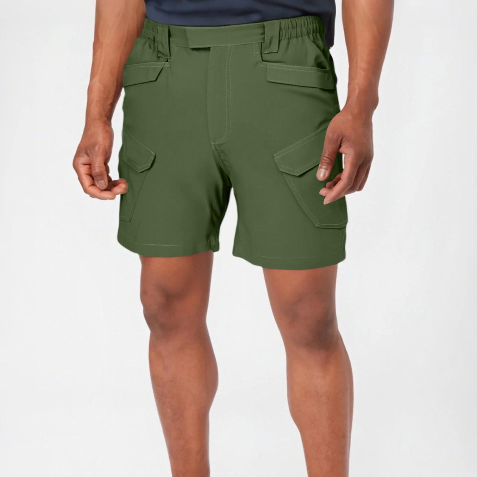 

Men s Quick Dry Quarter Pants Men s Stretch Pants Breathable Multi-bag Pants Training Pants L армія зелений колір