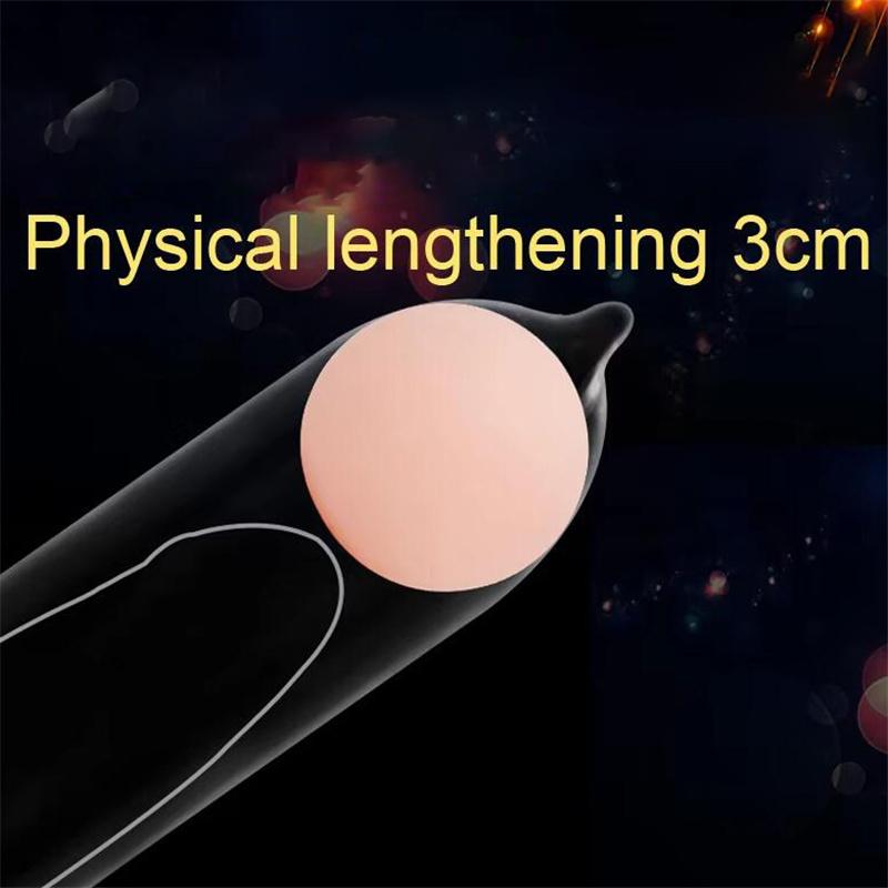 Reusable 3cm Penis Extension Silicone Beads for Condoms Man Penis Cock Enlargement Beads Ball Adult Sex Toy