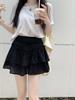 High-Waisted Slimming Ballet-Style Mini Skirt For Women Summer Sweet A-Line Skirts With Dots Print Bow