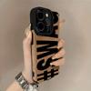 SWAG Black Letter Phone Case For iPhone 16 15 17 Pro Max 14 13 12 11 17 Air XR X XS 7 8 Plus 16E Shockproof Protective Cover