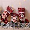 Christmas Stockings  Sock Gift Candy Bag Snowman Elk  Pocket Xmas Tree Hanging Ornament Gift Bag For Kids