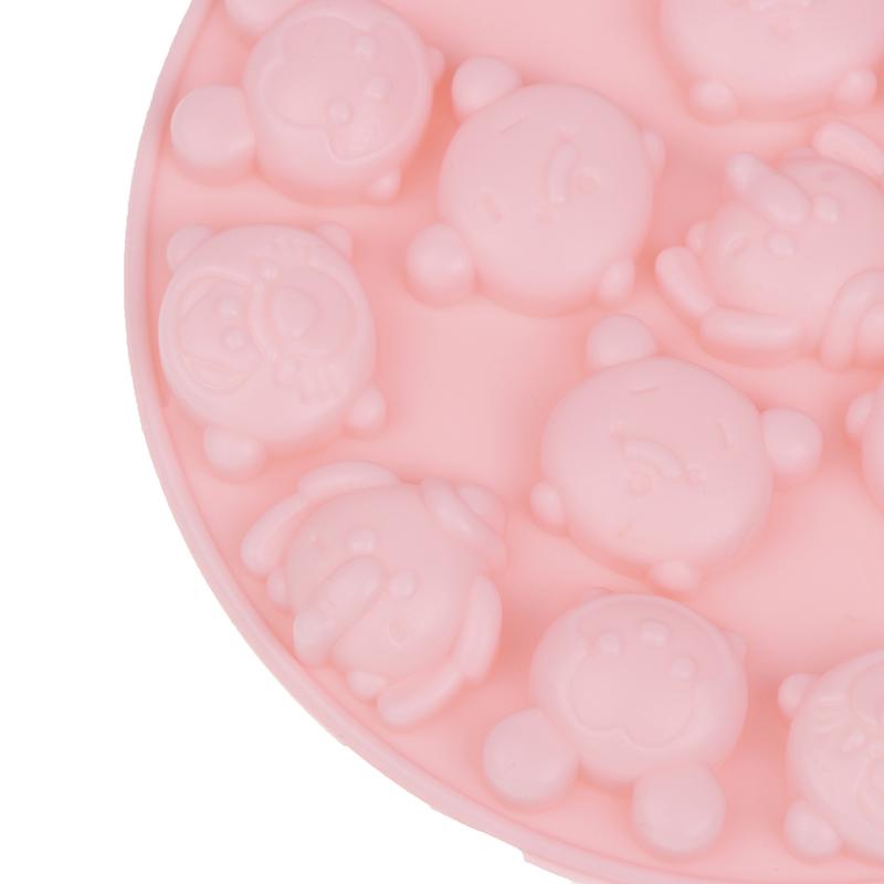 Cartoon Animal Silicone Mold Diy Cute Candy Chocolate Gummy Animal Ice Cube Non-Stick Moulds Kitchen Baking Mold