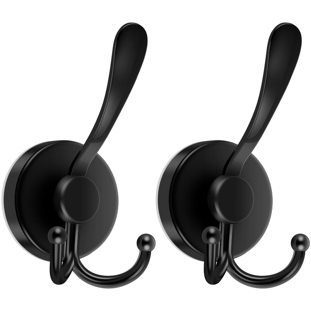 2/4Pcs 3 Prong Wall Hook Stainless Steel Suction Cup Towel Hook Hanging Clothes Hats Bathroom Kitchen Wall Adhesive Towel Hook