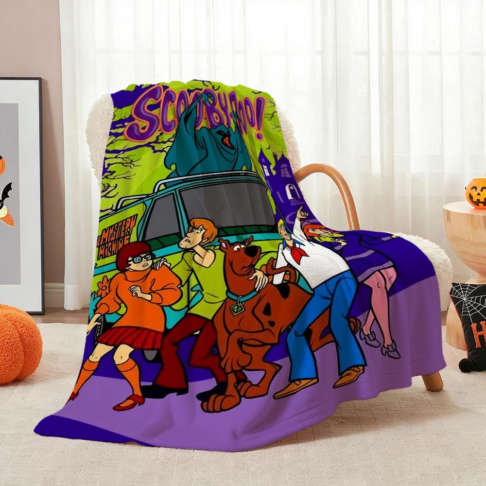 Cool Scoobydoo Cartoon Anime Blanket Comfortable Skinfriendly Throw Blanket For Living Room Bedroom Recliner Party Decor Christmas Gift