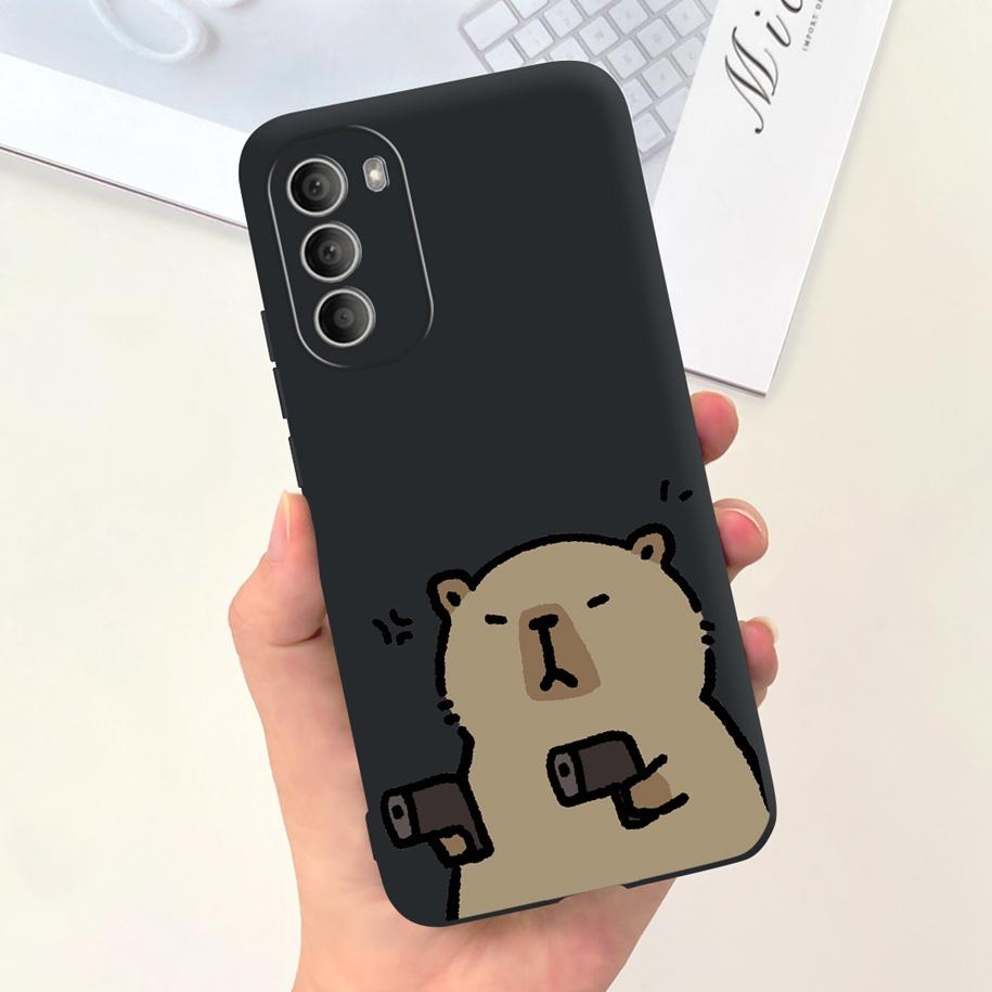 For Motorola Moto G51 G71 5G Case XT2171-2 XT2171-1 XT2169-1 Shockproof Cover Cute Rabbit Flower Phone Cases For Moto G31 Bumper