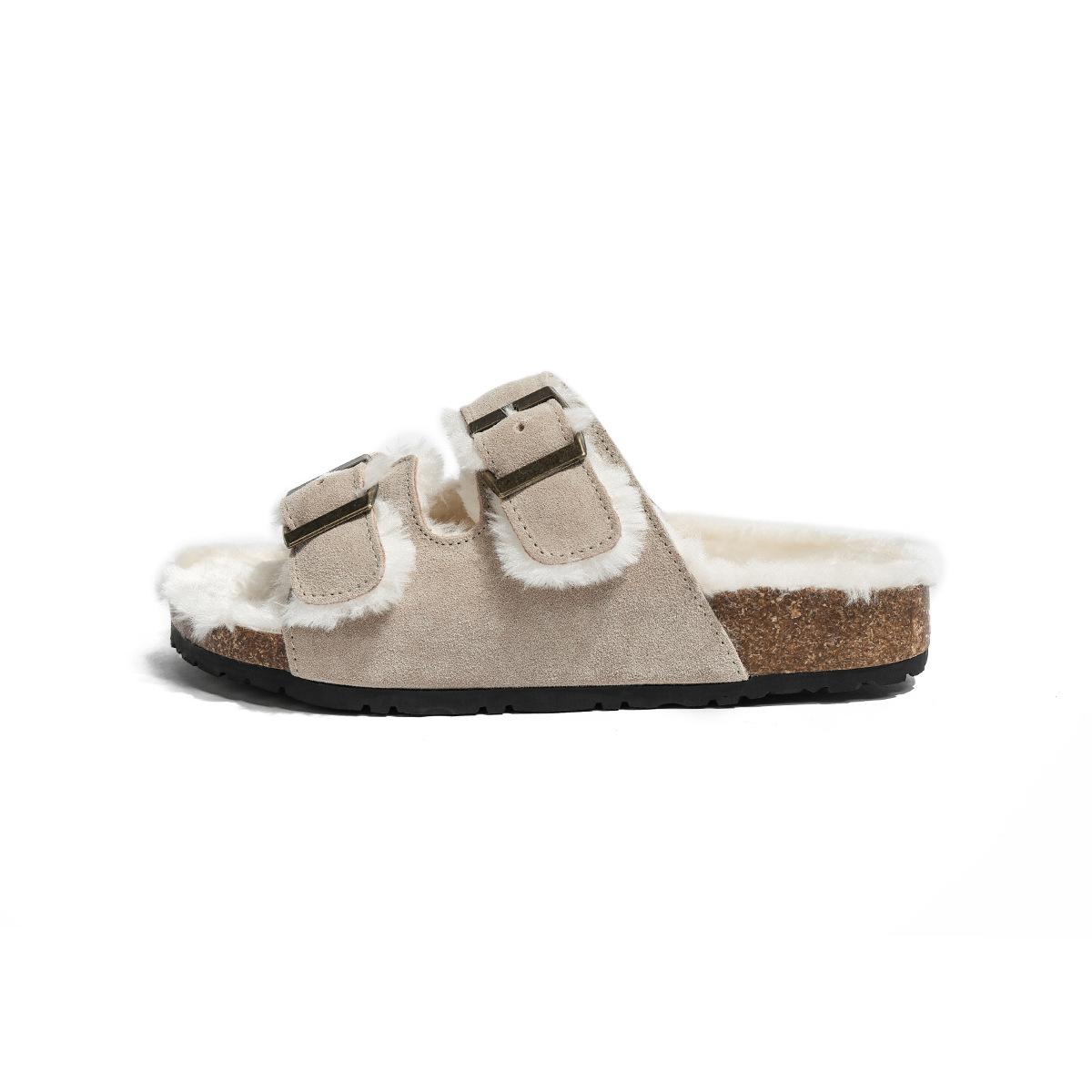 

Волосы пакля тапочки Birken кожа шерсть верхняя одежда обувь Birken женская 2025 новая хлопковая обувь на толстой подошве шерстяная обувь 40