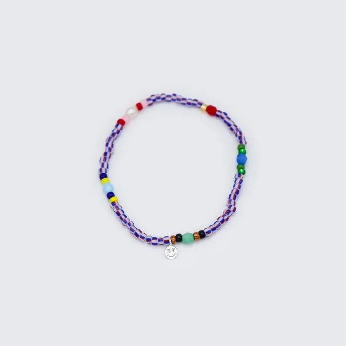 Tropic Play Color Beads Bracelet Mini Smile Charm Tropic Color Beads Bracelet
