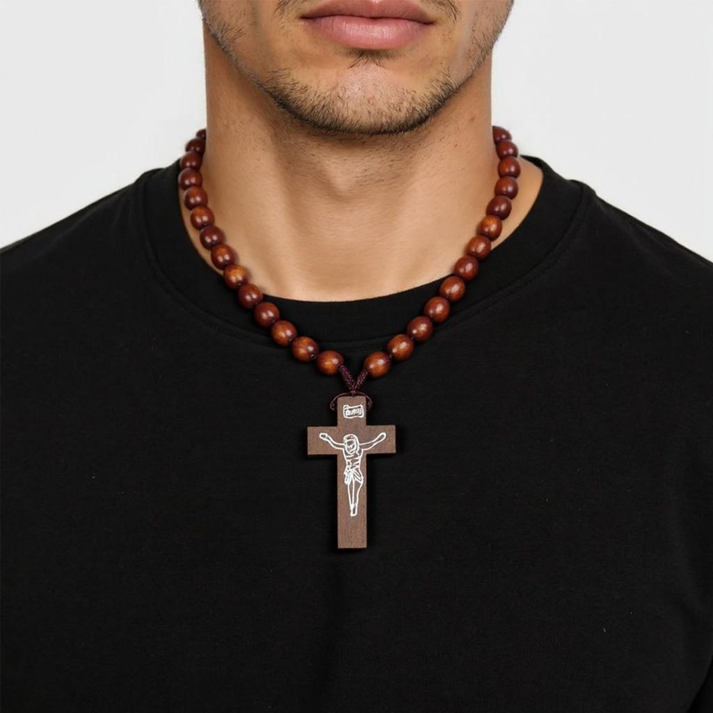 Handcraft Sturdy Wood Rosary Beads Craf from Natural Wood for Daily Prayer and Meditation With Elegant Designs