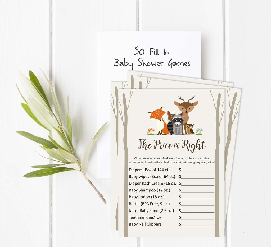 Inkdotpot 50A  Advice CardsA  For Baby Shower Game Gender Neutral Advice For New Mom & Dad Jungle Animals Boy Or GirlA  Party